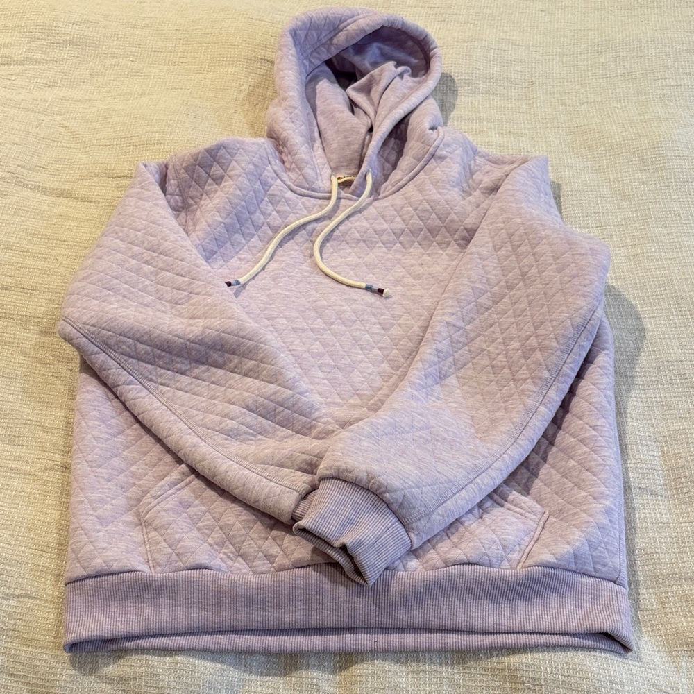 Marine Layer Quilted Lavender Hoodie size small